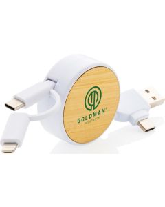 Ontario ausziehb. 6-in-1 Kabel aus RCS recyceltem Kunststoff