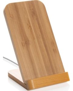 FSC®zertifizierter kabelloser 5W-Ladeständer aus Bambus