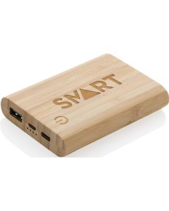 5.000mAh Bambus-Powerbank