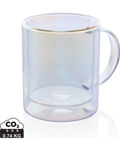 Doppelwandiger Deluxe-Becher aus galvanisiertem Glas