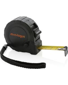 5m/19mm Maßband mit Stop-Taste aus RCS recycelt. Kunststoff