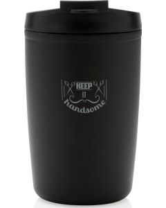 GRS recycelter PP-Becher mit Flip-Deckel