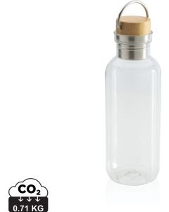GRS rPET Flasche with Bambusdeckel und Griff