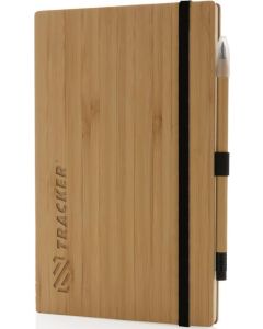 Bambus-Notizbuch und Infinity-Bleistift im Set