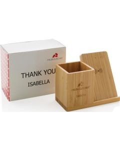 Calgary kabelloses 10W-Ladegerät aus Bambus