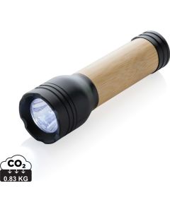Lucid 1W Taschenlampe aus RCS recycelt. Kunststoff & Bambus
