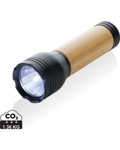 Lucid 3W Taschenlampe aus RCS recycelt. Kunststoff & Bambus