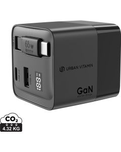 Urban Vitamin Mendocino 65W GaN-Charger mit einziehb. Kabel