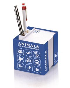 Zettelbox mit Köcher