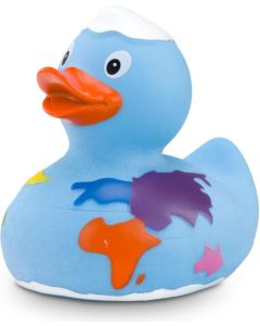 Werbeente Erna Erdkugel