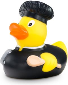 Werbeente Bruno Bratpfanne Schwarz