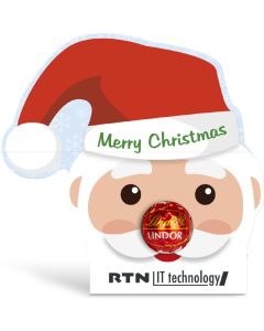 Lindt Lindor Kugel in Werbekartonage Santa Claus - inkl. Werbedruck