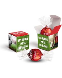 Lindt Lindor Kugel im Werbewürfel - inkl. Werbedruck