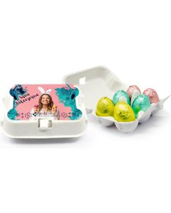 6er  Schoko Ostereier - inkl. Werbedruck