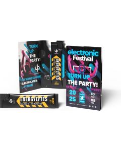 Upsters Energylytes Stick in Werbeklappkarte - inkl. Werbedruck