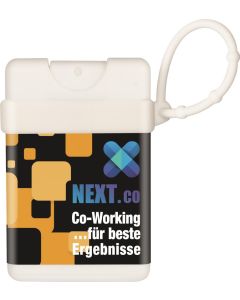 Hand-Desinfektionsspray in 16 ml Spray Card - wahlweise mit Loopi - inkl. individuellem 4c-Etikett