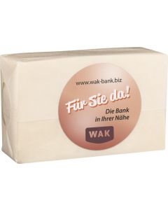 Handgeschöpfte Seife Olive - in Pergamentpapier - inkl. individuellem 4c-Etikett