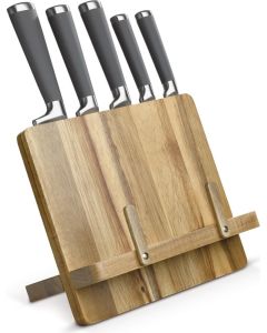 Kochbuchständer mit 5 Messern