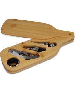 Weinset in Bambuskiste