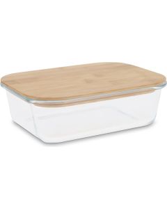 Lunchbox aus Glas mit Bambusdeckel