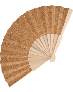 Fächer aus Holz mit Korkgewebe