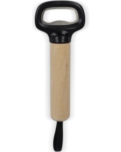 Flaschenöffner mit Holzgriff und Riemen