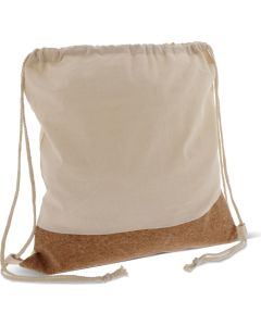 Kordelzugbeutel mit Korkelementen 38x41cm