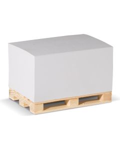 Zettelblock Pad 12x8x6cm FSC auf Holzpalette