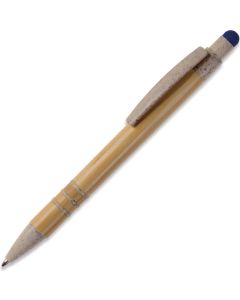 Kugelschreiber Bambus mit Touchpen und Weizenstroh Elementen