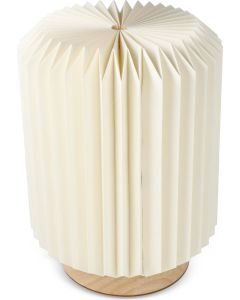 Coollux faltbare Papier LED-Lampe Aurora auf Holzsockel, 22cm