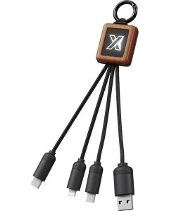 SCX.design C19 Easy to Use Kabel aus Holz mit Leuchtlogo