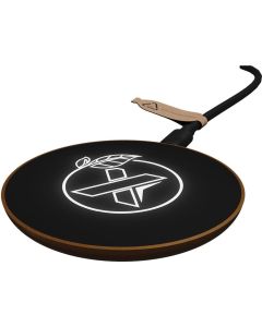 SCX.design W13 kabellose Ladestation aus Holz mit Leuchtlogo