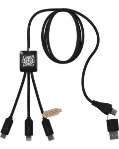SCX.design C45 5-in-1 rPET-Ladekabel mit Datentransfer