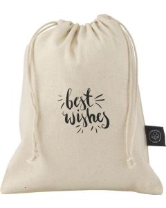 Gift Pouch Naturel GRS Recycled Cotton (150 g/m²) S