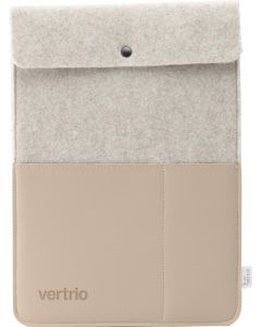 Recycled Felt & Apple Leather Laptop Sleeve Plus 16"