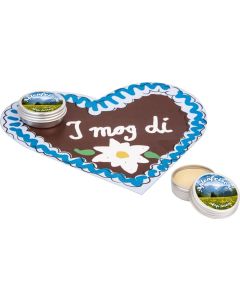 Lippenpflege im Döschen mit LipJar Heart Karte - inkl. Werbedruck