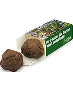 Flower-Balls in der Box mit Samen - 2er Box - inkl. Werbedruck