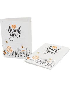 Samenpapier DIN A6 Klappkarte - Samen nach Wahl - inkl. Werbedruck