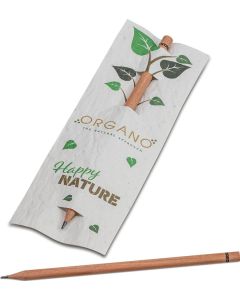 Bleistift mit Samenpapieretui - Samen nach Wahl - inkl. Werbedruck