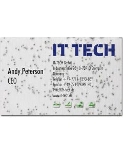 Samenpapier Visitenkarte - Samen nach Wahl - inkl. Werbedruck