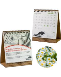 Samenpapier-Tischkalender - Samen nach Wahl - inkl. Werbedruck