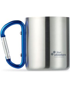 Doppelwandiger Trinkbecher mit Karabiner 220 ml
