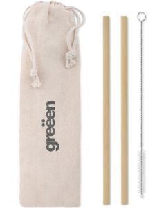 Bambus Trinkhalme-Set