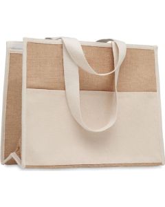 Jute-Canvas Shopping Tasche
