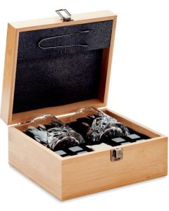 Whisky Set in Bambus Box