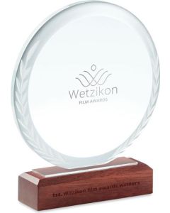 Runder Pokal Kristallglas