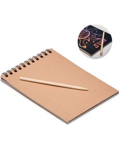 Notizbuch mit Kratzpapier