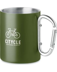 Doppelwandiger Trinkbecher mit Karabiner 300 ml