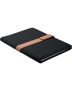 DIN A4 Konferenzmappe RPET Faux, 15 Blatt, liniert