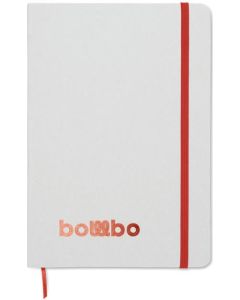 DIN A5 Notizbuch Gravur Route White, 80 Blatt, liniert